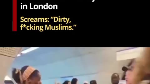 IDF soldier pulls off Muslim woman's hijab in London. Screams "Dirty f*king Muslims"