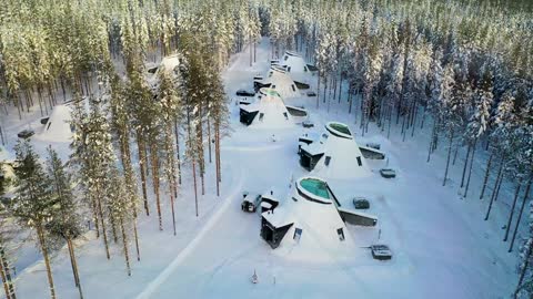 Winter in Rovaniemi Hometown of Santa Claus in Lapland Finland - Santa Claus Village Arctic Circle