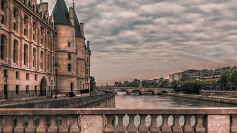 POV:you're in France Tour, next to river- listening classic french music while exploring the city.