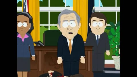 REPOST: South Park- President George W Bush & his NEOCON CRONIES admit their involvement in 9/11. "PEOPLE??? you mean SHEEPLE!!!"