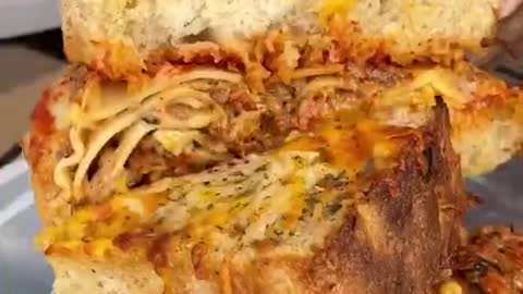 You ever seen a lasagna sandwich like this before