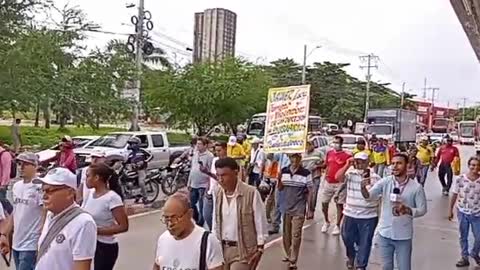 Manifestación en apoyo a los 100 días de Petro