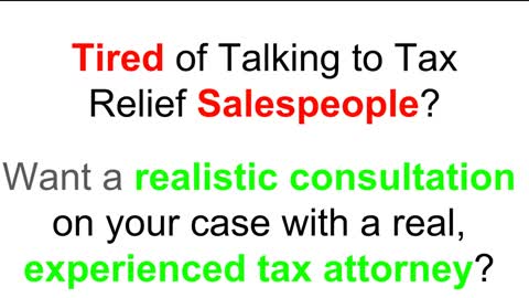 Tax Relief Salespeople: Tired of the incomplete answers?