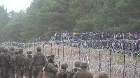 Another attack of migrants on the border from the Belarusian side