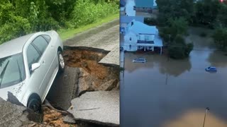 Sinkhole Swallows Car As Flash Flood Emergency Hammers Western Kentucky, Ongoing Rescue Missions