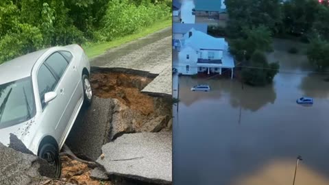 Sinkhole Swallows Car As Flash Flood Emergency Hammers Western Kentucky, Ongoing Rescue Missions