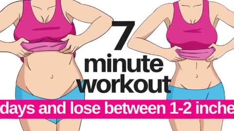 7 days challenge 7 minutes workout to lose bally fate - home workout lose in 7 days 1-2 inches