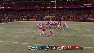 Butker's 26-yard FG extends Chiefs' lead to 13-7 vs. Dolphins