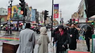 Rainy day in London, England