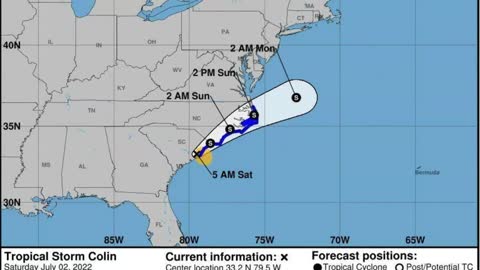 "Unexpected" Tropical Storm Forms Off South Carolina, May Disrupt July 4 Celebrations