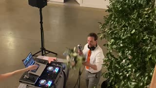 DJ Catches Bride's Bouquet Twice