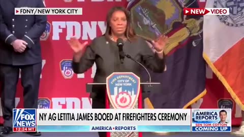 🚨 Letitia James, Booed - Boos Turned into chants: "Trump, Trump, Trump, Trump, Trump, Trump..."