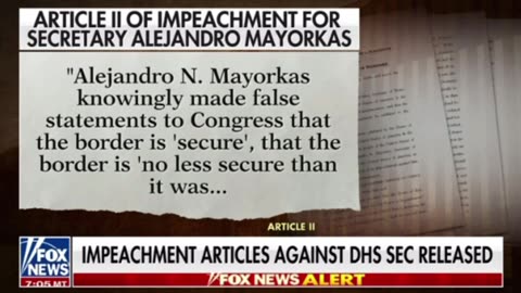 ARTICLES OF IMPEACHMENT ON MAYORKAS