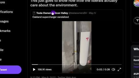 George Soros Goons Trash Tesla Chargers