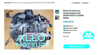 ALLOMOTEUR.COM - Boite de vitesses automatique KIA SPORTAGE IV 1.6CRDI M89U