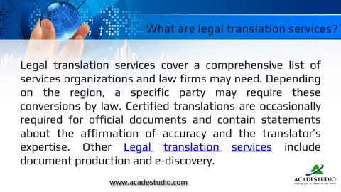 What are legal translation services?