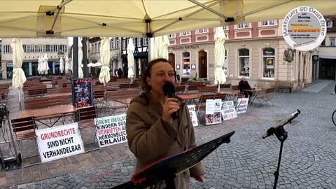 Esther Sonntag - auf der 177. Mahnwache in Schwäbisch Gmünd am 18.04.2023