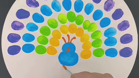 Vibrant Peacock Painting on Paper: Expressive DIY Art Creation