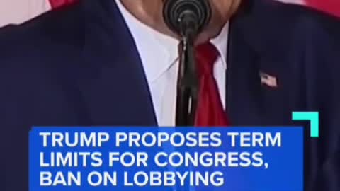 그TRUMP PROPOSES TERMLIMITS FOR CONGRESS,BAN ON LOBBYING