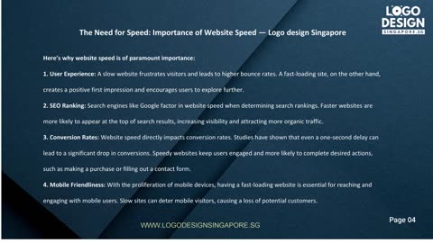 The Need for Speed: Importance of Website Speed — Logo design Singapore