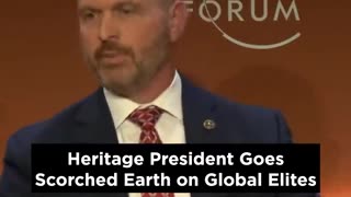 Heritage Foundation Founder Kevin Robert At WEF Davos 2024 - This Is Not A Deepfake.