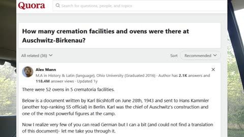 Auschwitz: My Questions Answered