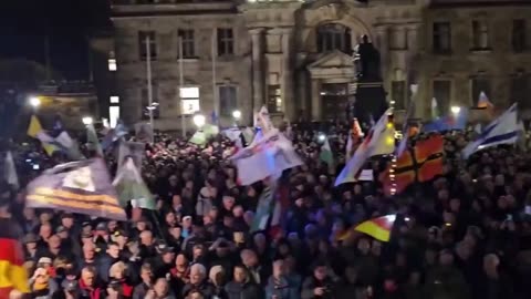Thousands of German patriots in Dresden for a free and Christian Europe