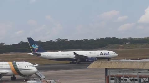 Airbus A330 PR-AIZ após o pouso em Manaus vindo de Campinas