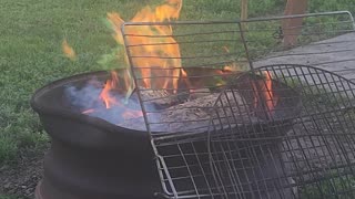 Backyard Evening fire.