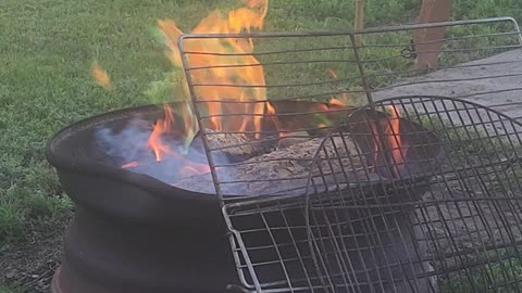 Backyard Evening fire.