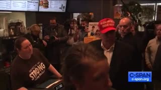 CSPAN -Trump live! Trump Tells McDonald’s Workers, ‘I Know This Menu Better Than You Do’
