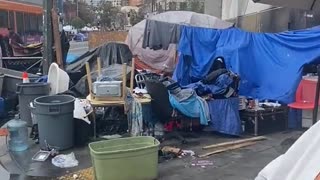 Look at how much the streets are crowded with migrant tents in LA