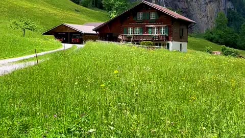 Scenic Swiss Valley Lauterbrunnen❤️ 📍JUNGFRAU REGION🇨🇭