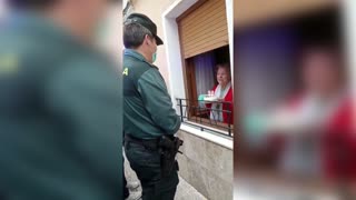 Moment Cop Gives Lockdown Granny Cake On Her 90th Bday