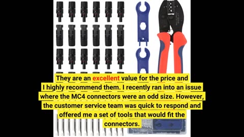 Buyer reviews : BougeRV 12 PCS Solar Connectors with Spanners Solar Panel Cable Connectors 6 Pairs