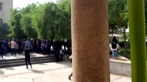 'For our sister': protesters chant at Iran university