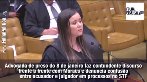 Advogada de preso do 8 de janeiro faz contundente discurso frente a frente com Moraes e denuncia...