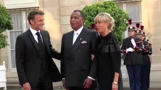 France first lady charms the president of Congo🙆🏽‍♂️😆