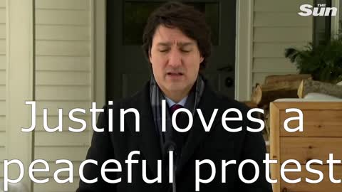 Justin Trudeau loves a peaceful protest
