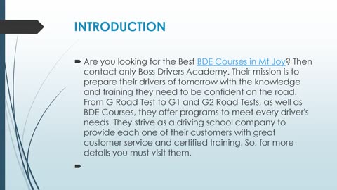 Best BDE Courses in Mt Joy.