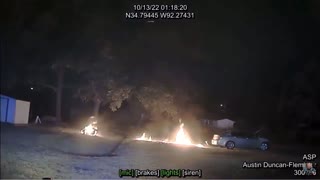 Fleeing Motorcyclist Catches Fire, Becomes a Roaring Fireball After Being Tased by Police