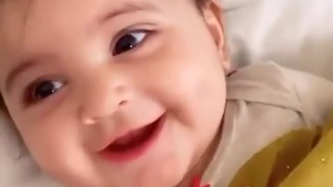 Cute baby smile video