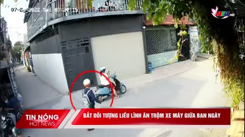 Bắt đối tượng liều lĩnh ăn trộm xe máy giữa ban ngày