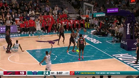Block to Bang! Miller Erupts for Triple After Chase-Down (MUST SEE!) | Raptors vs. Hornets