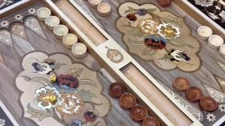 Handmade backgammon board