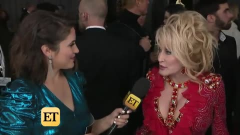 GRAMMYs 2019 Dolly Parton Gushes Over 'Talented' Miley Cyrus 'I'm Glad She's Mine!' (Exclusive)