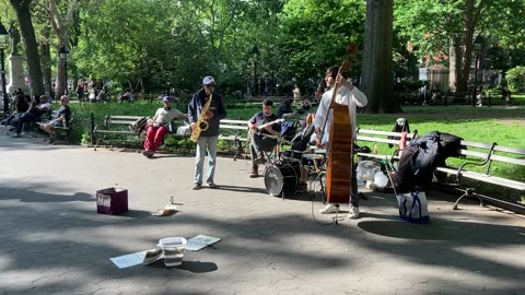 June in Washington Square Park