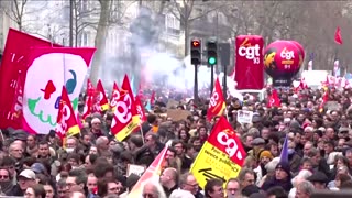 Paris protesters slam pension reforms