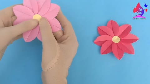 Wall Decoration Paper Flower Making Idea