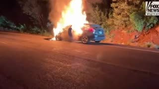 Toddlers Saved From Burning Vehicle In Heroic Moment
